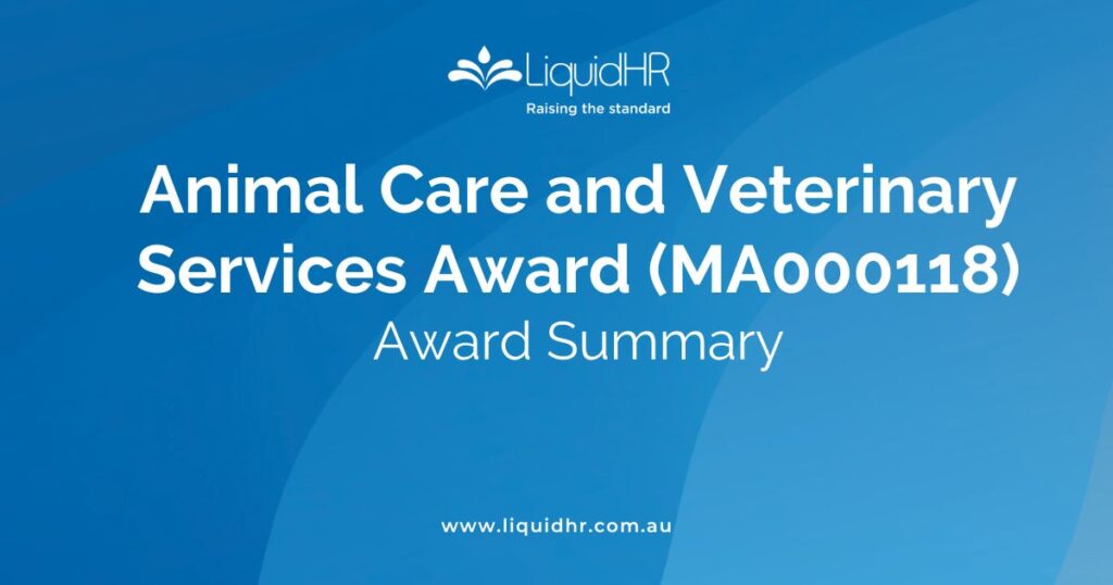 Animal Care and Veterinary Services Award