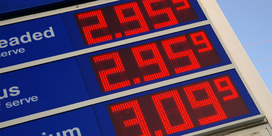 Fuel price board in Australia showing rising petrol costs impacting employee commuting