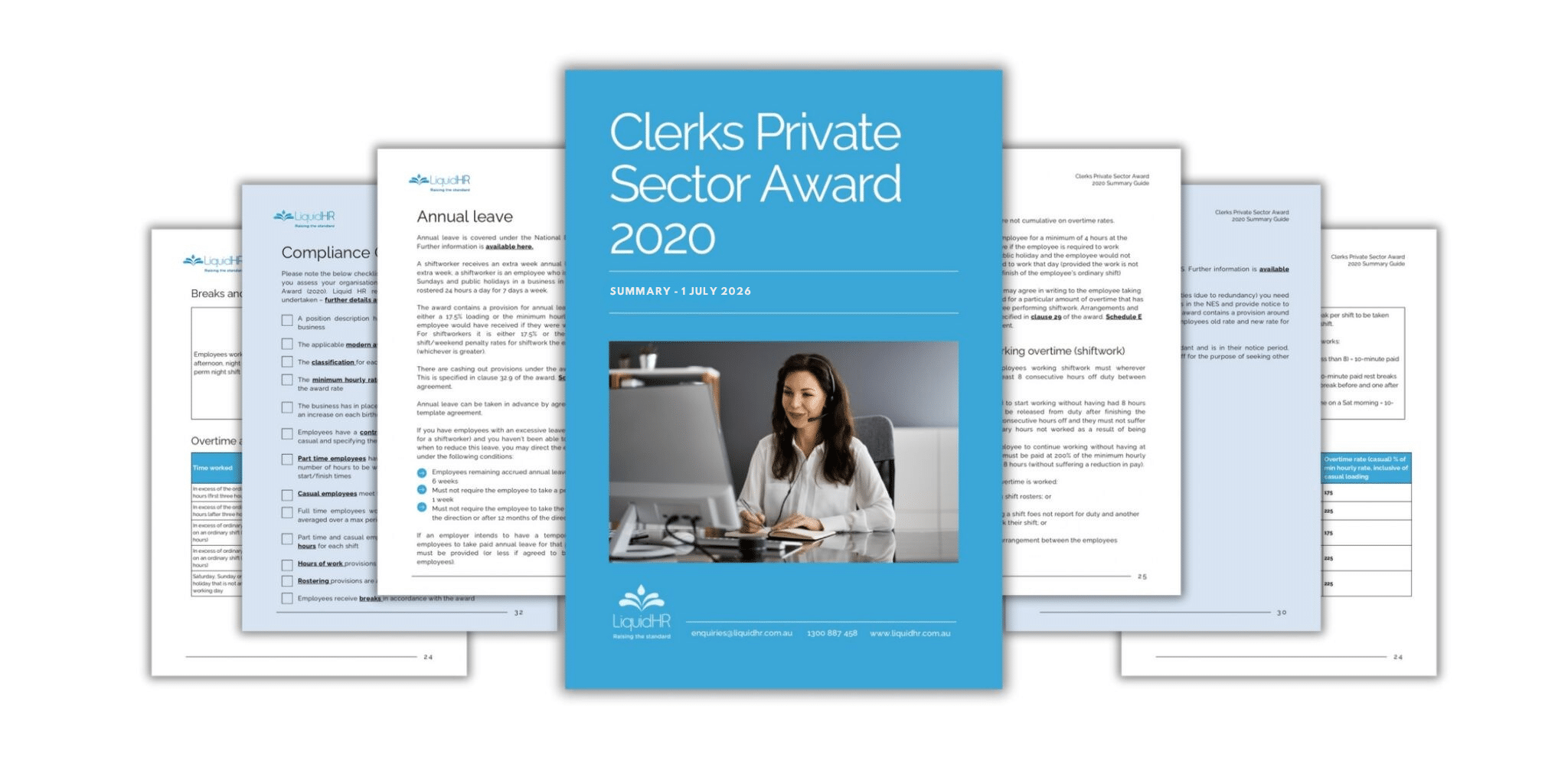 Clerks – Private Sector Award 2026 employer guide cover by LiquidHR