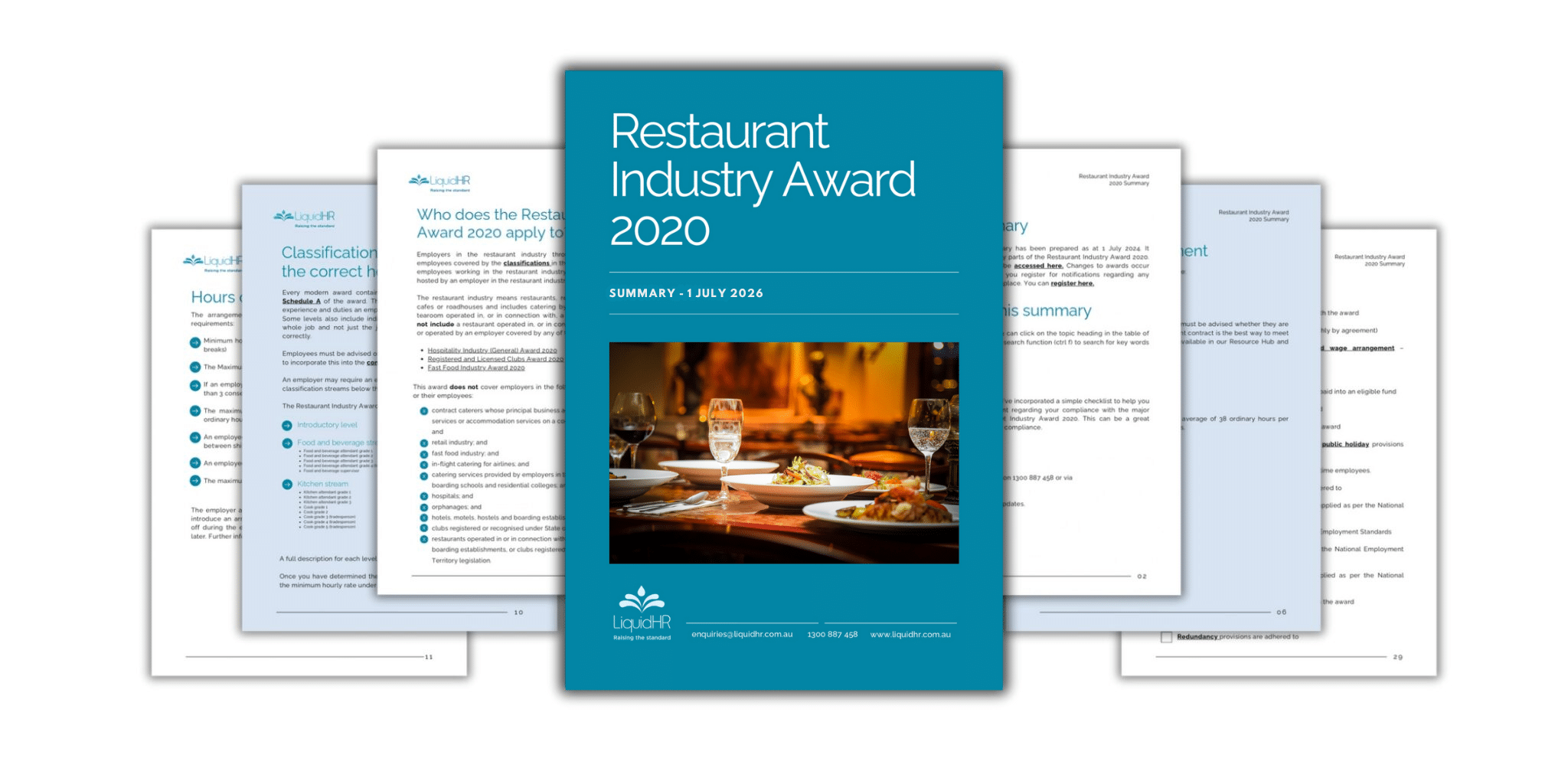 Restaurant Industry Award 2026 employer guide cover by LiquidHR